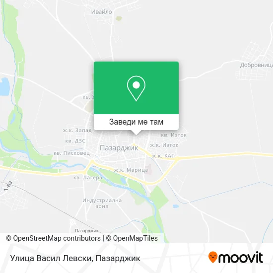 Улица Васил Левски карта