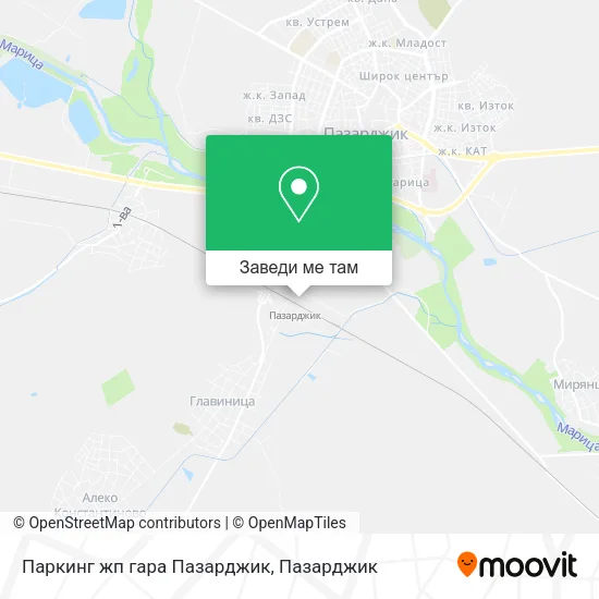 Паркинг жп гара Пазарджик карта