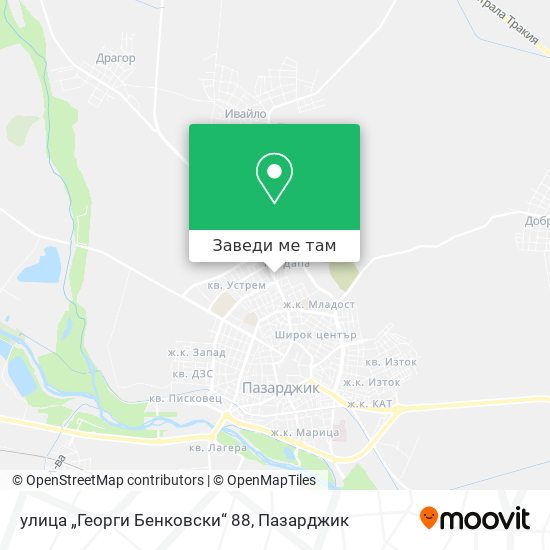 улица „Георги Бенковски“ 88 карта