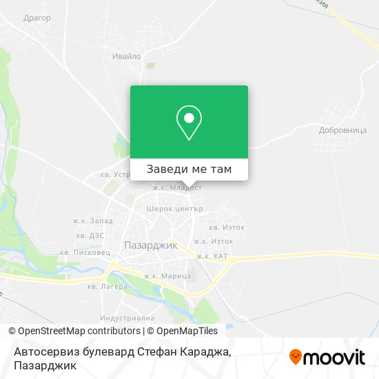 Автосервиз булевард Стефан Караджа карта