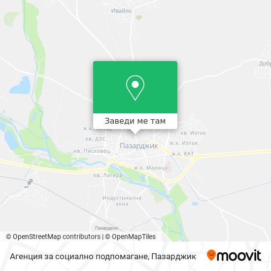 Агенция за социално подпомагане карта