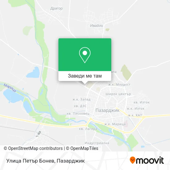 Улица Петър Бонев карта