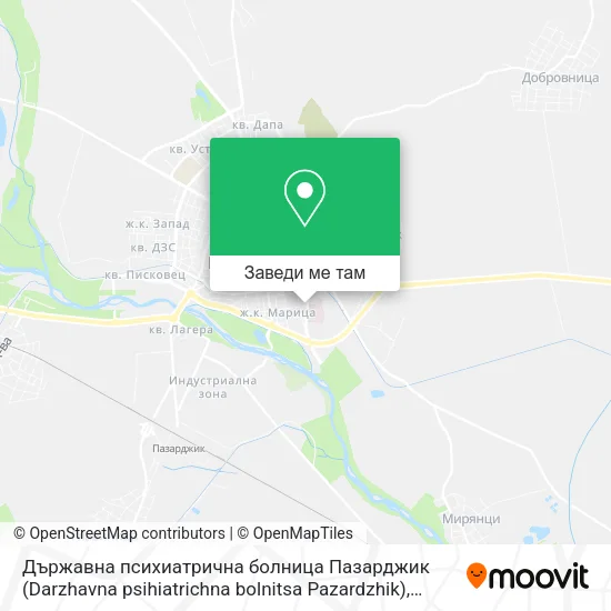 Държавна психиатрична болница Пазарджик (Darzhavna psihiatrichna bolnitsa Pazardzhik) карта