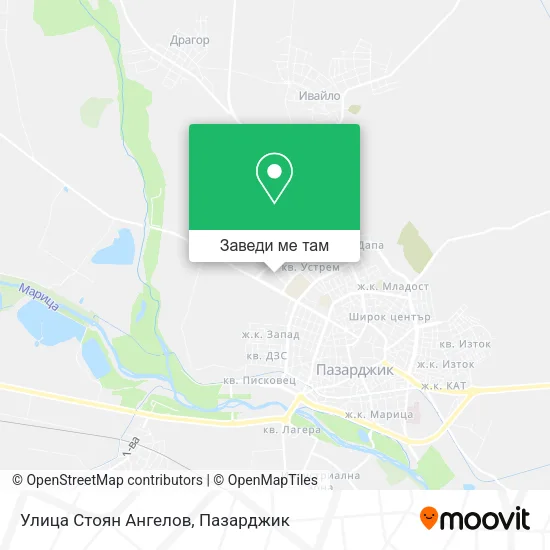 Улица Стоян Ангелов карта