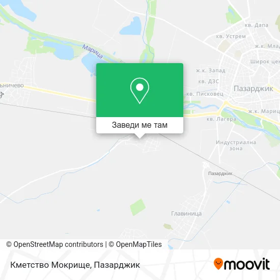 Кметство Мокрище карта