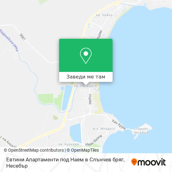 Евтини Апартаменти под Наем в Слънчев бряг карта