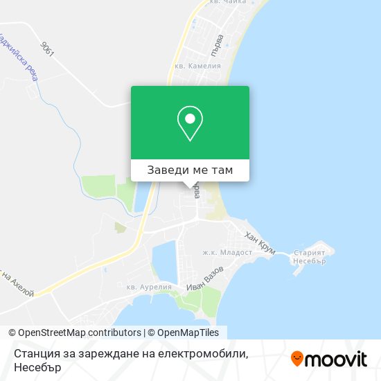 Станция за зареждане на електромобили карта