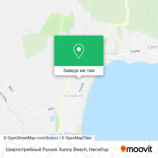 Ширпотребный Рынок Sunny Beach карта