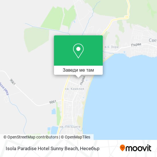 Isola Paradise Hotel Sunny Beach карта