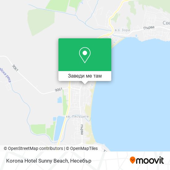 Korona Hotel Sunny Beach карта