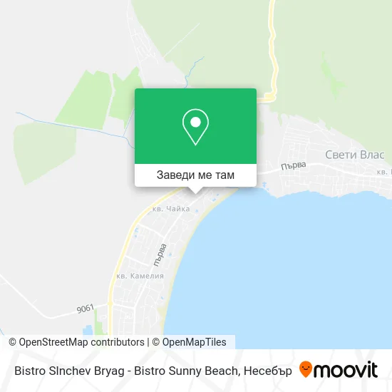 Bistro Slnchev Bryag - Bistro Sunny Beach карта