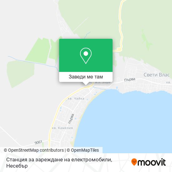 Станция за зареждане на електромобили карта
