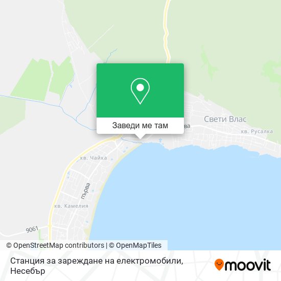 Станция за зареждане на електромобили карта