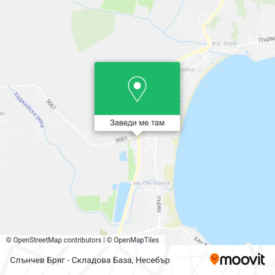 Слънчев Бряг - Складова База карта