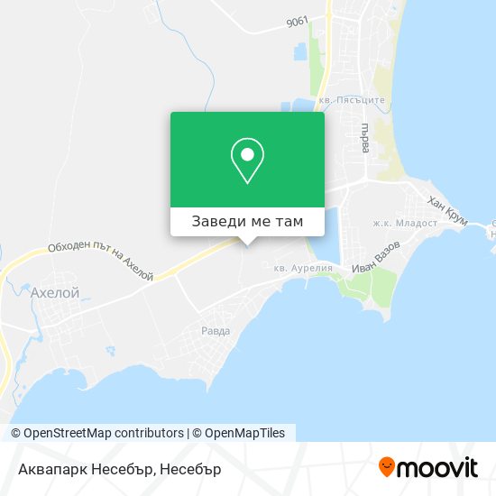 Аквапарк Несебър карта