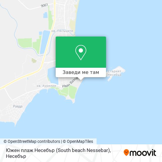 Южен плаж Несебър (South beach Nessebar) карта