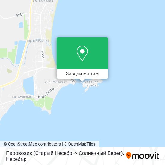 Паровозик (Старый Несебр -> Солнечный Берег) карта