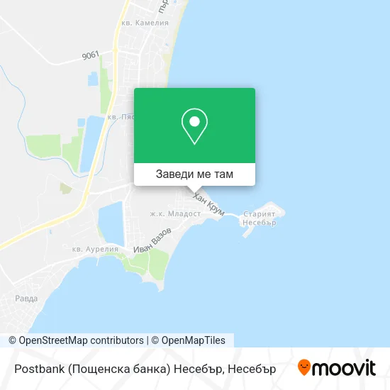 Postbank (Пощенска банка) Несебър карта