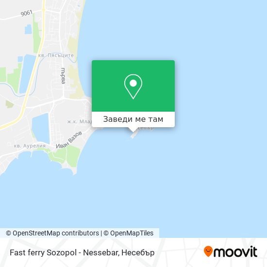 Fast ferry Sozopol - Nessebar карта