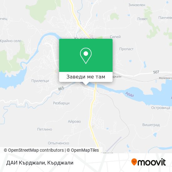 ДАИ Кърджали карта