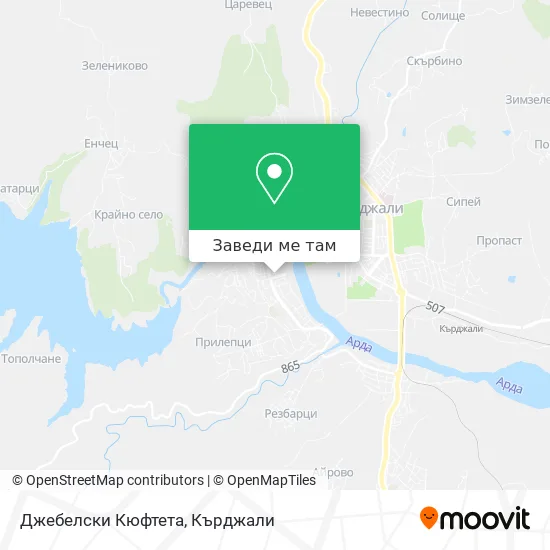 Джебелски Кюфтета карта