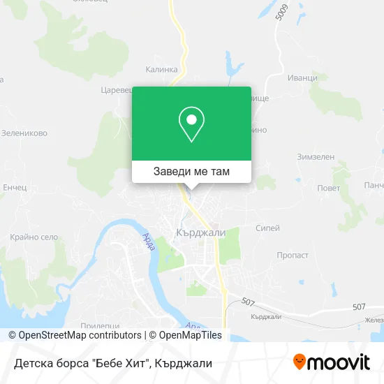 Детска борса "Бебе Хит" карта