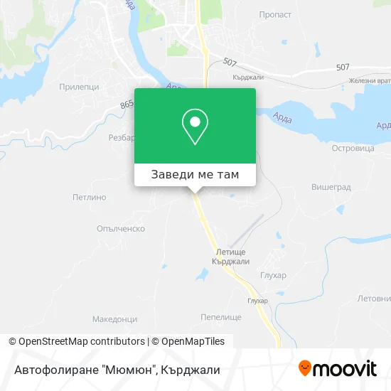 Автофолиране "Мюмюн" карта