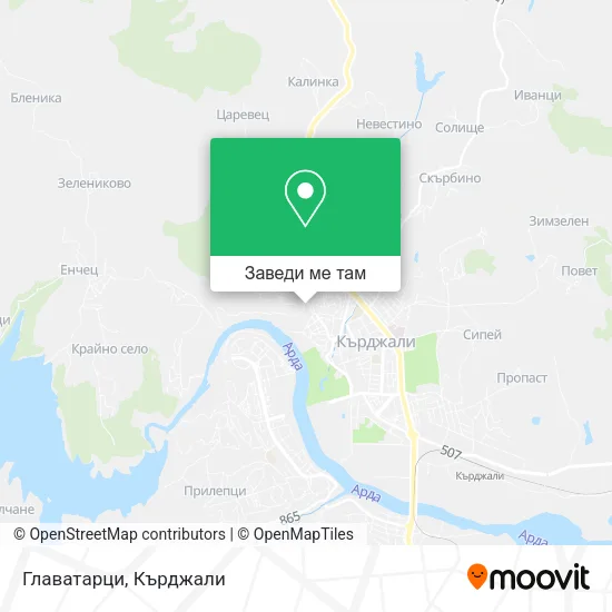 Главатарци карта