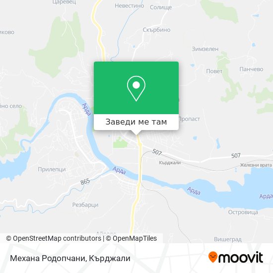 Механа Родопчани карта