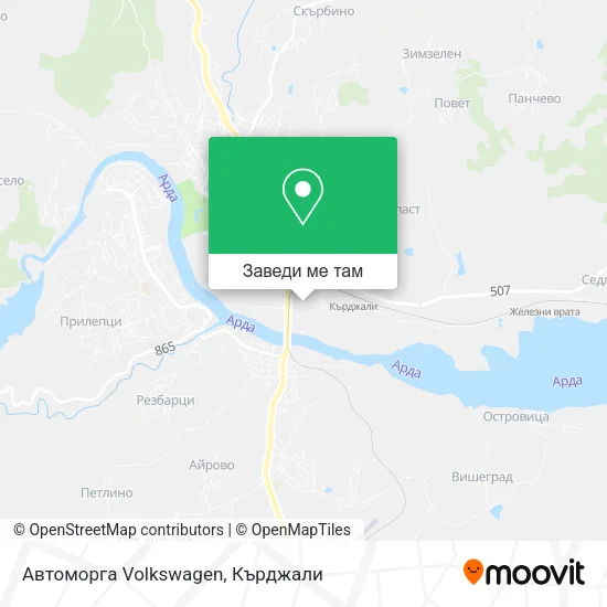 Автоморга Volkswagen карта