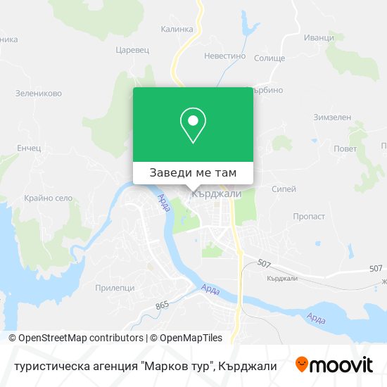 туристическа агенция "Марков тур" карта