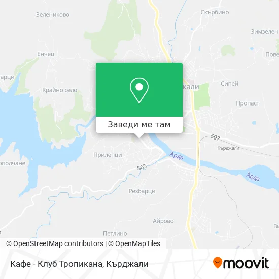 Кафе - Клуб Тропикана карта