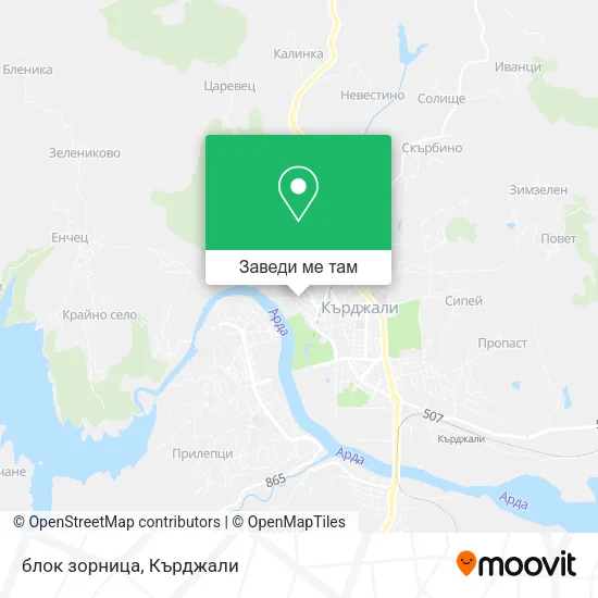 блок зорница карта