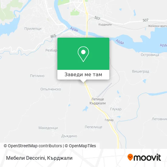 Мебели Decorini карта