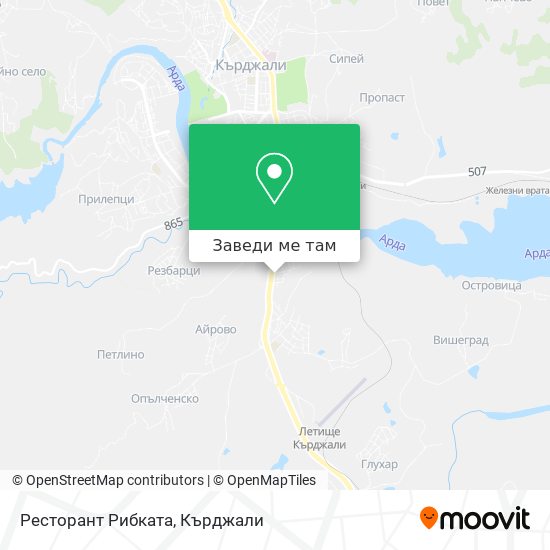 Ресторант Рибката карта