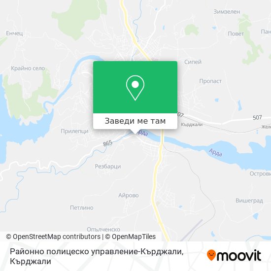 Районно полицеско управление-Кърджали карта