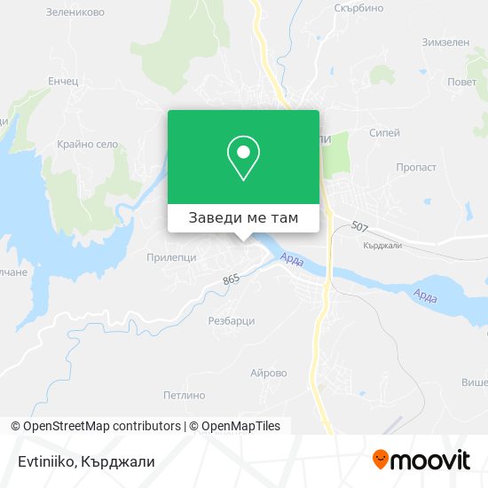 Evtiniiko карта