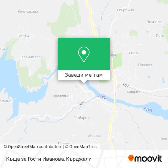 Къща за Гости Иванова карта