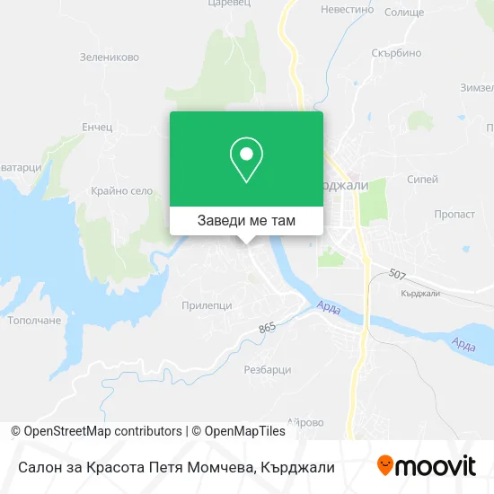 Салон за Красота Петя Момчева карта