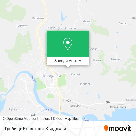 Гробище Кърджали карта