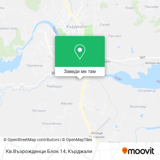 Кв.Възрожденци Блок 14 карта
