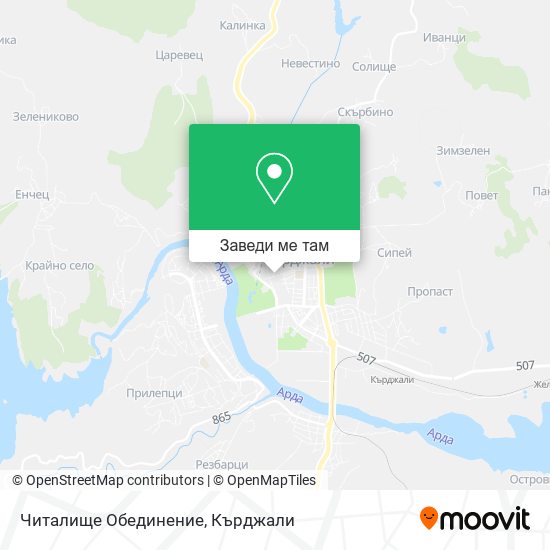 Читалище Обединение карта