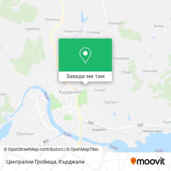 Централни Гробища карта