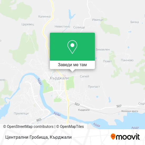 Централни Гробища карта