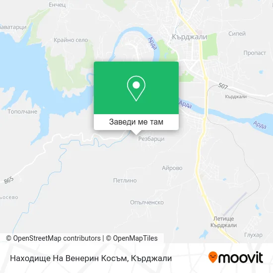 Находище На Венерин Косъм карта