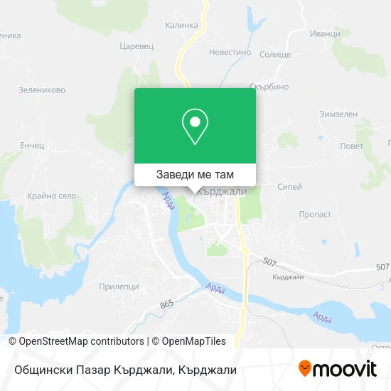 Общински Пазар Кърджали карта