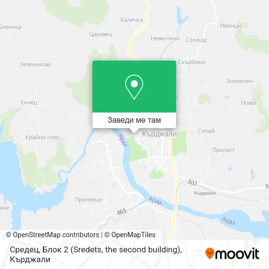 Средец, Блок 2 (Sredets, the second building) карта