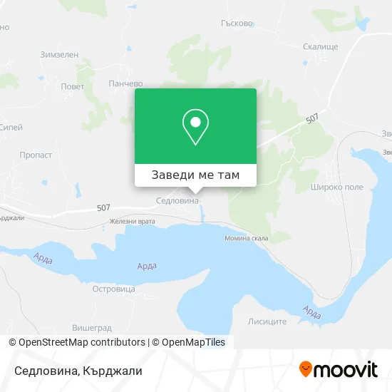 Седловина карта