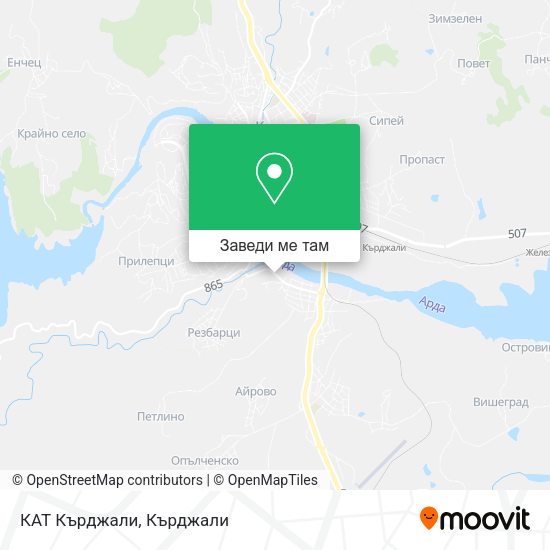 КАТ Кърджали карта