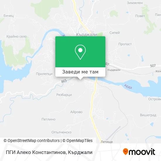 ПГИ Алеко Константинов карта